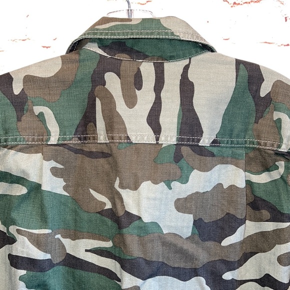 J.Crew camo utility shacket xs camouflage button down shirt jacket 100% cotton - Picture 9 of 11